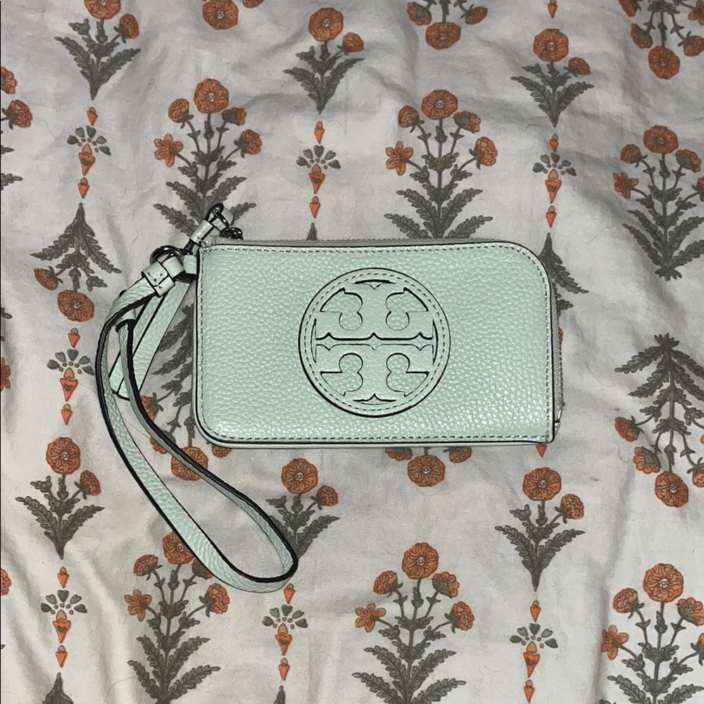 Tory Burch Light Green Wristlet